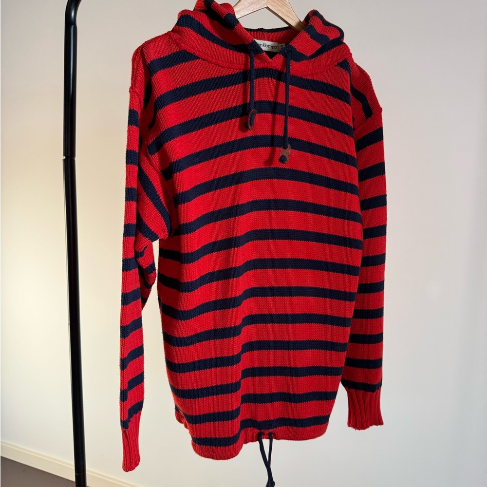 Calvin Klein Sport Striped Knit Sweater (Size S)